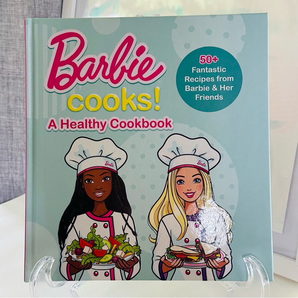 NEW Barbie Cooks! A Healthy Cookbook Hardcover Recipe Book
